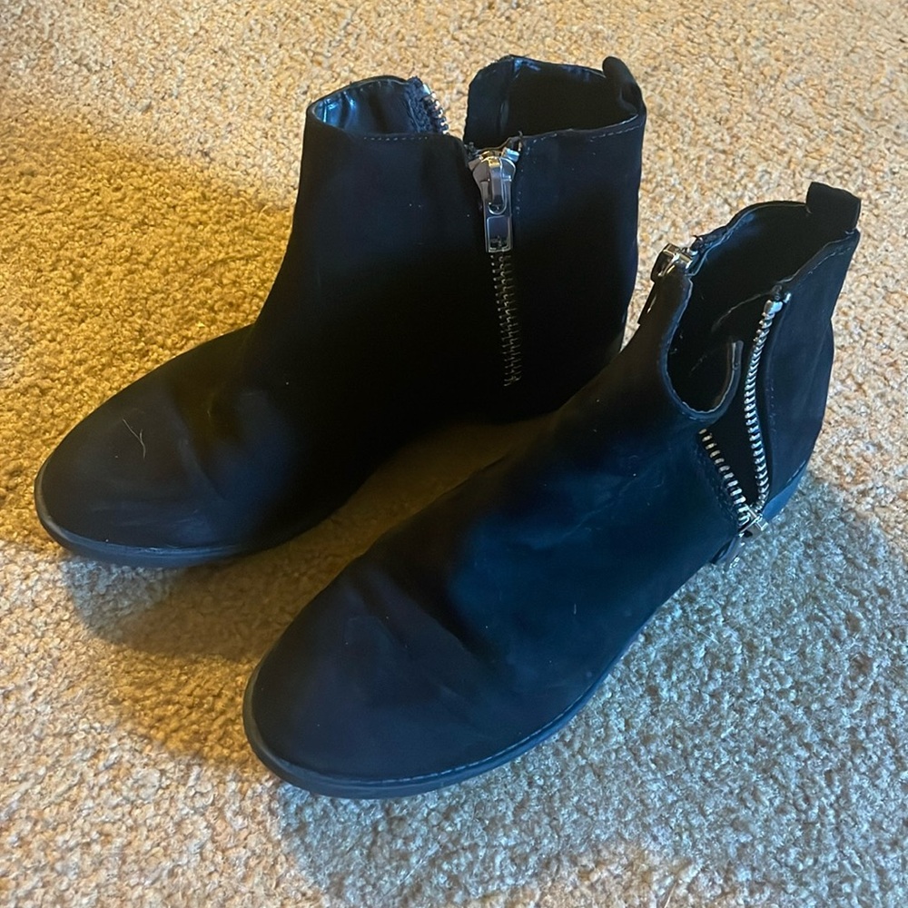 Black ankle booties